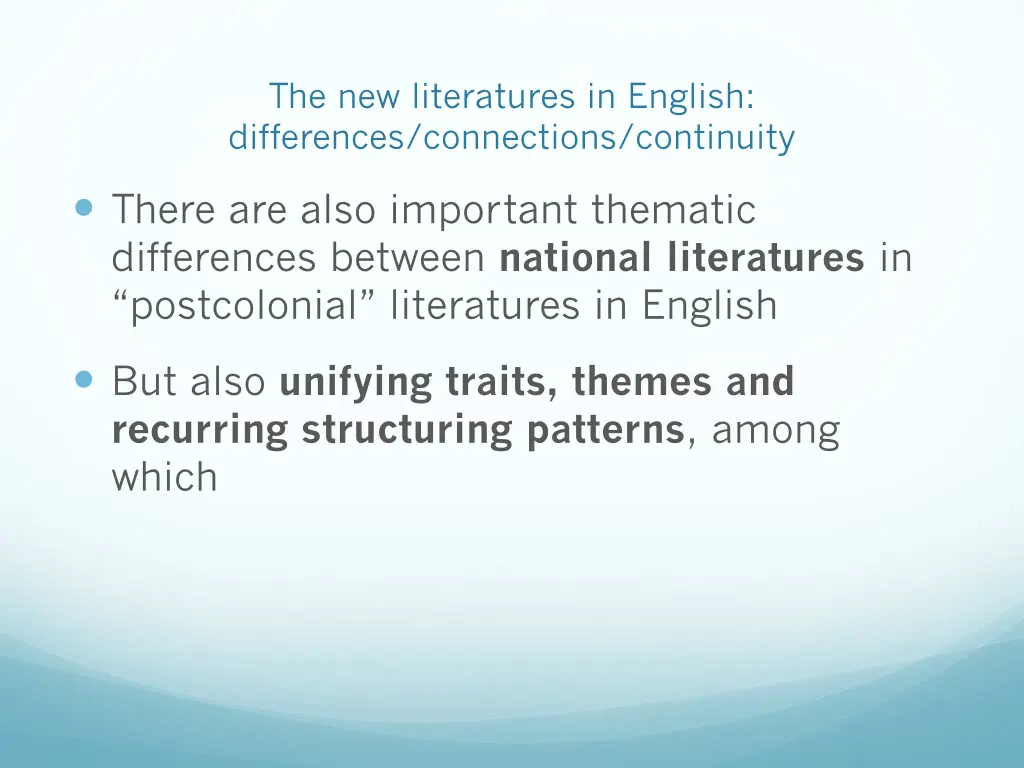 the new literatures in english differences