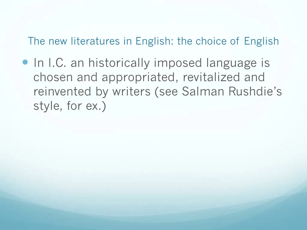 the new literatures in english the choice 1