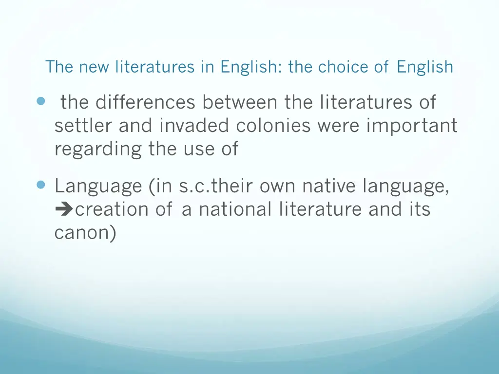 the new literatures in english the choice