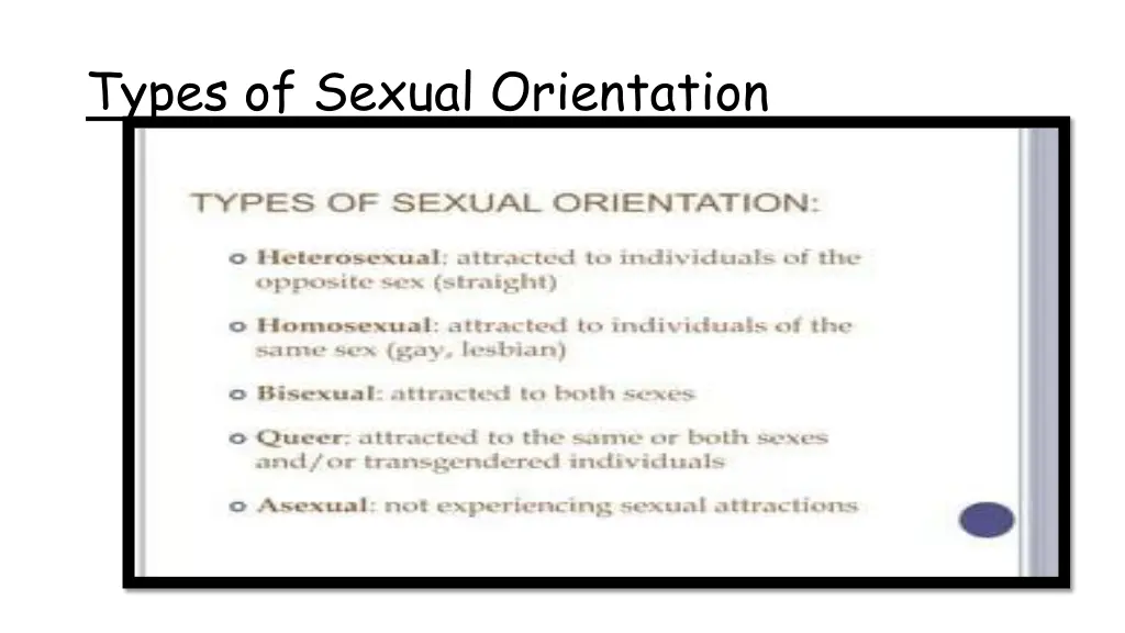 types of sexual orientation