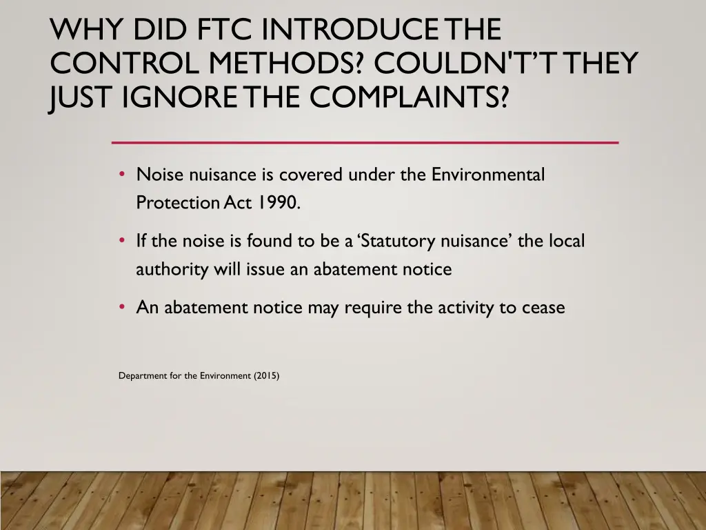 why did ftc introduce the control methods couldn