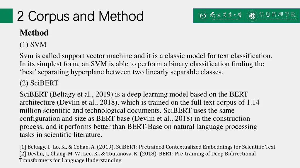 2 2 corpus and method corpus and method method