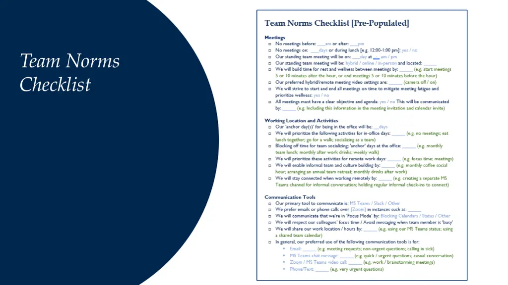 team norms checklist