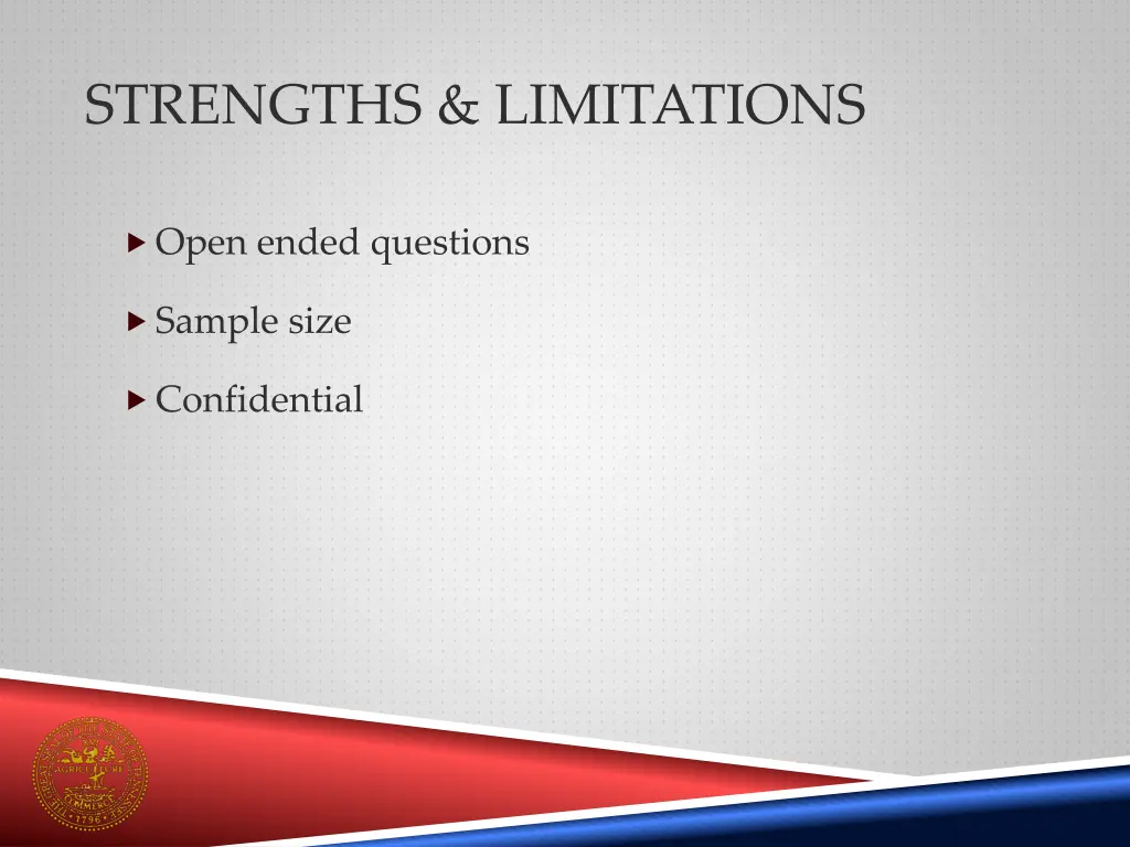 strengths limitations