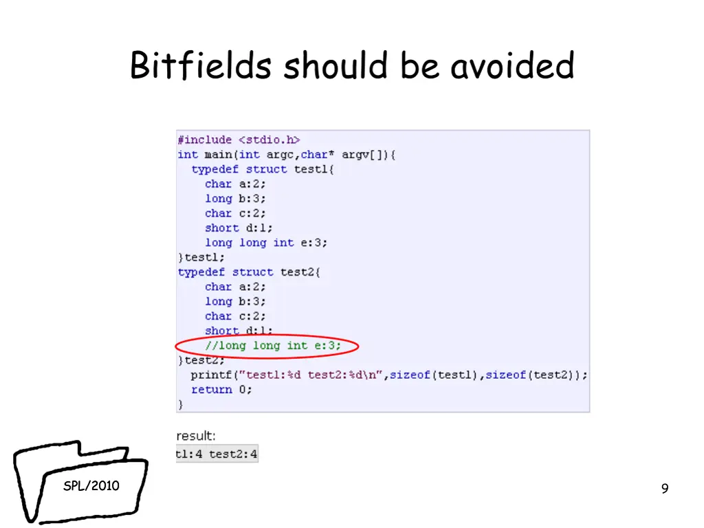 bitfields should be avoided