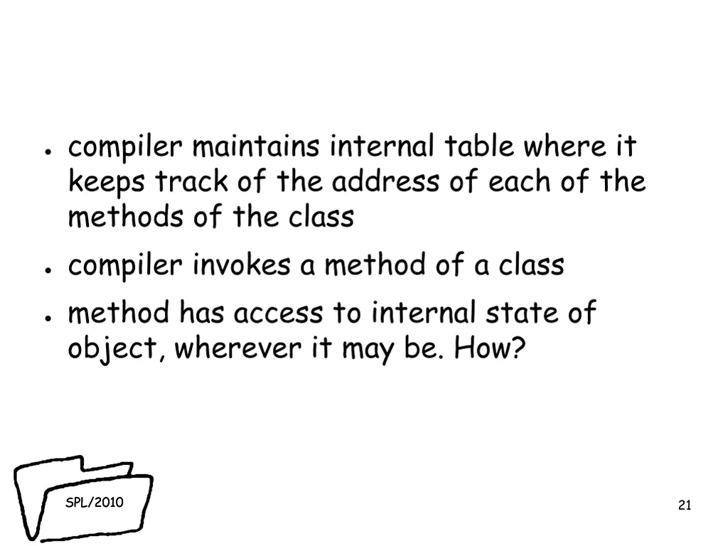 compiler maintains internal table where it keeps