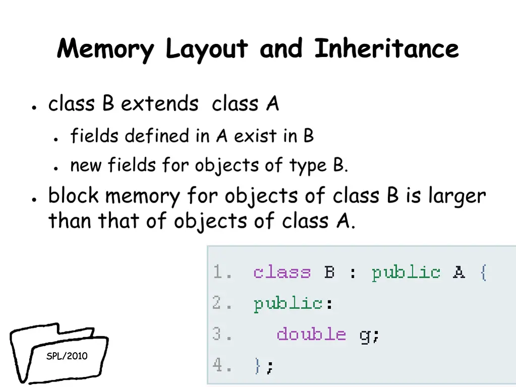 memory layout and inheritance