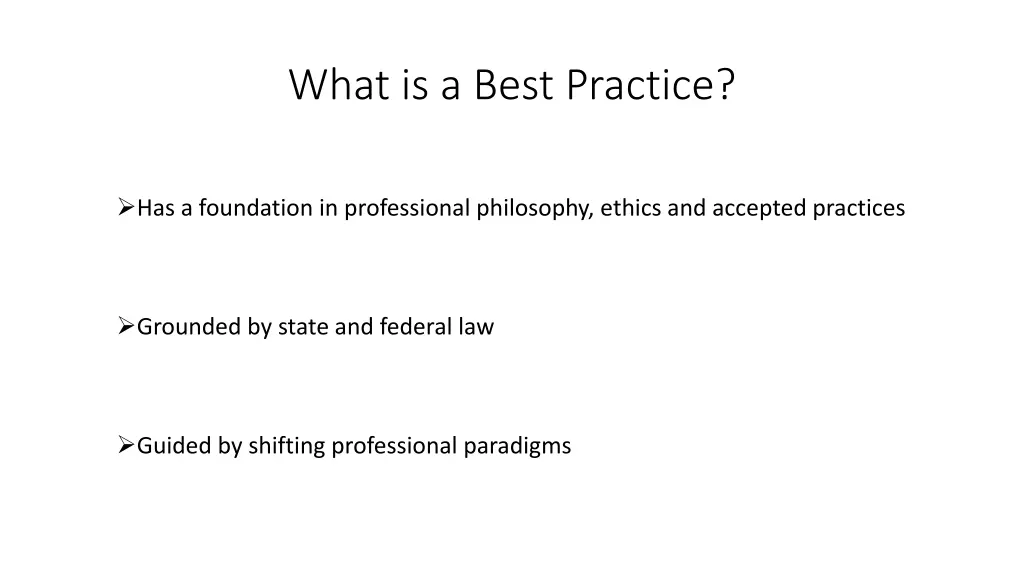 what is a best practice