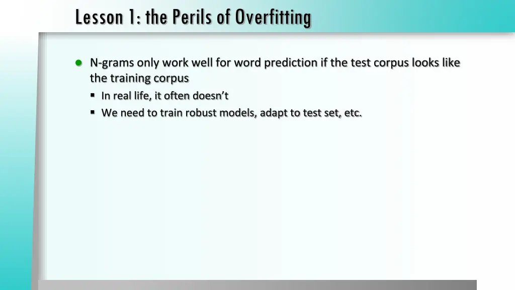 lesson 1 the perils of overfitting