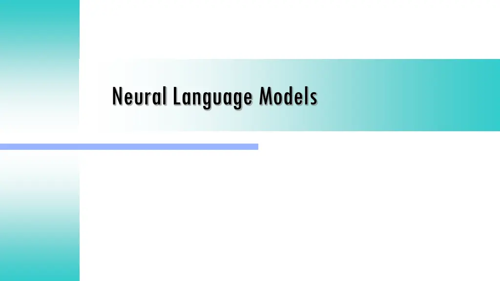 neurallanguage models