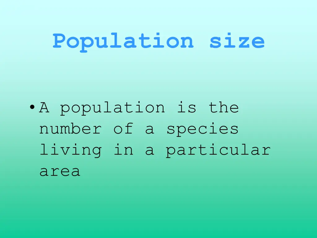 population size