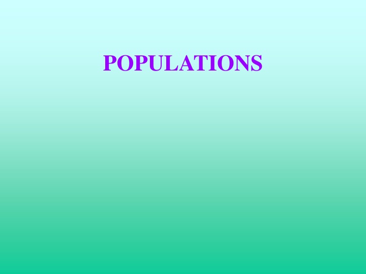 populations