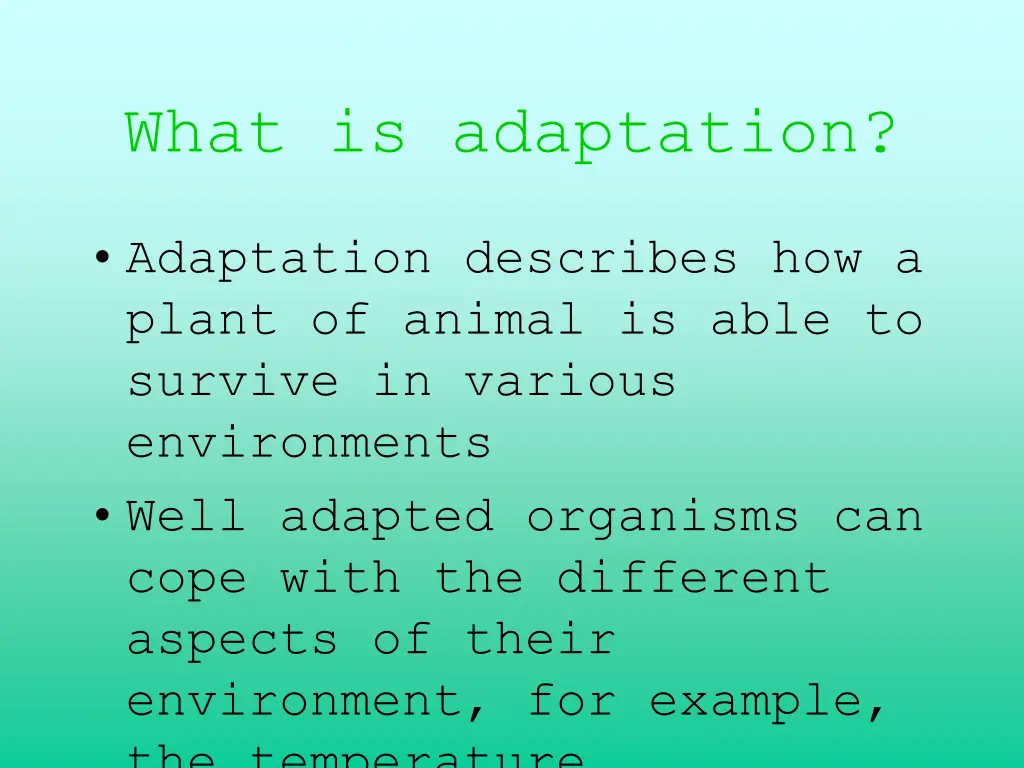 what is adaptation