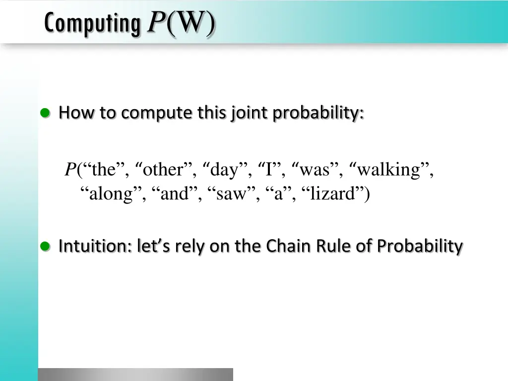 computing p w