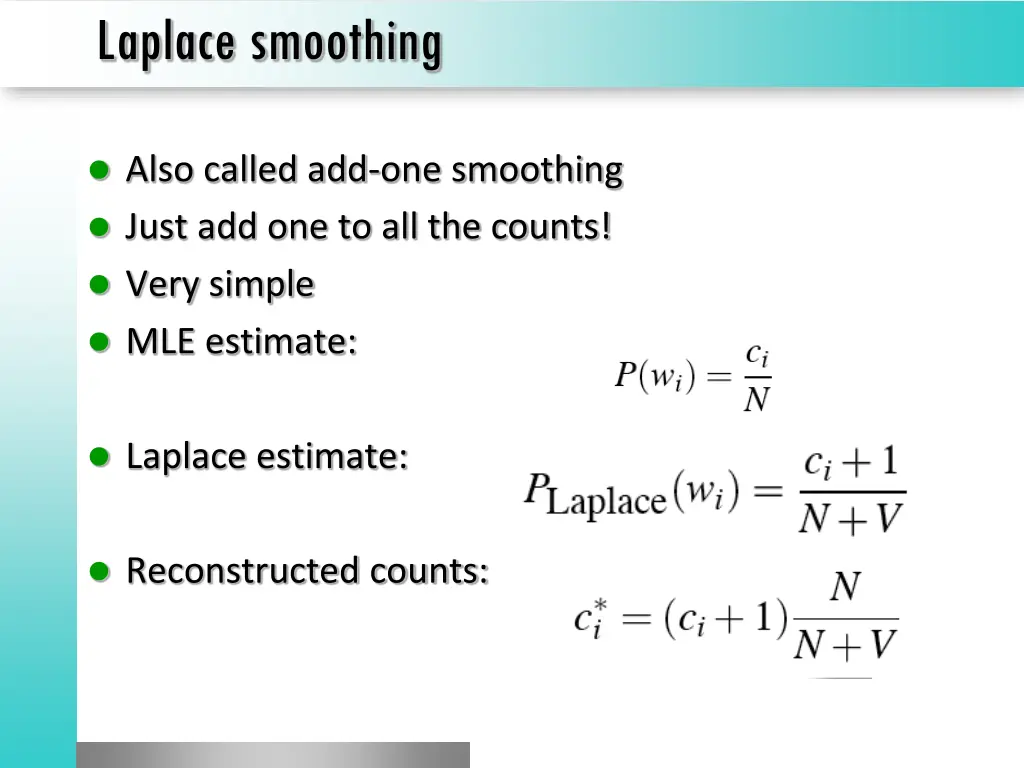 laplace smoothing