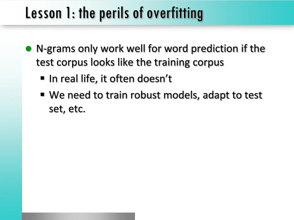 lesson 1 the perils of overfitting