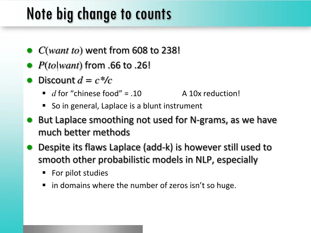 note big change to counts