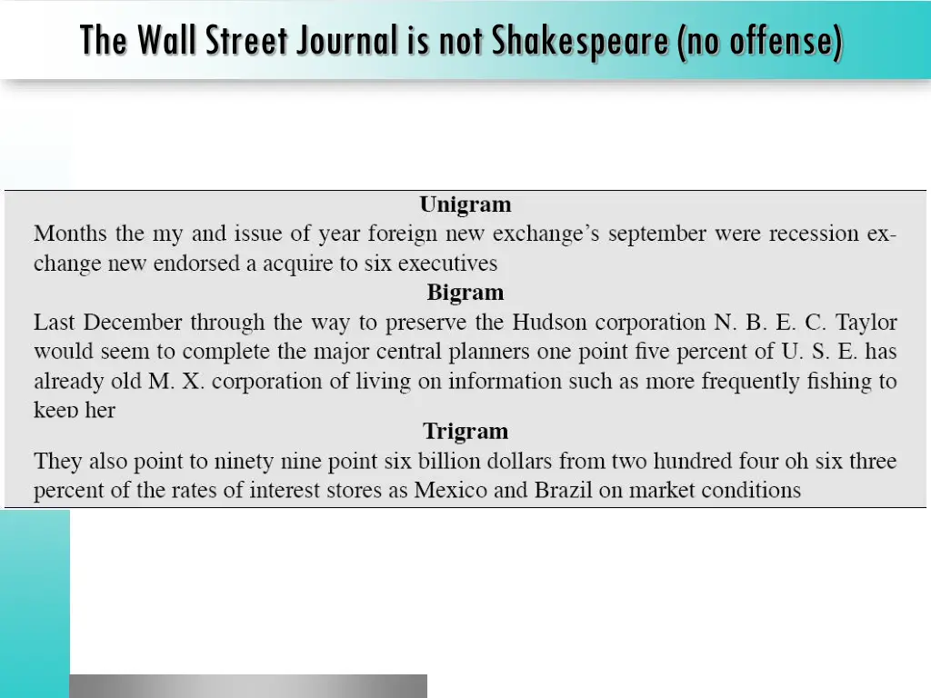 the wall street journal is not shakespeare