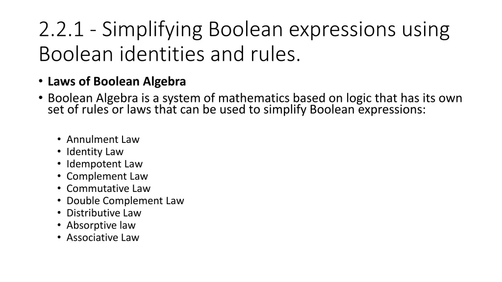 2 2 1 simplifying boolean expressions using