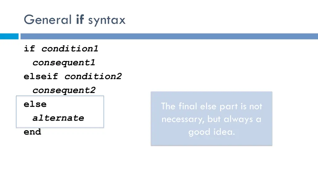 general if syntax 2