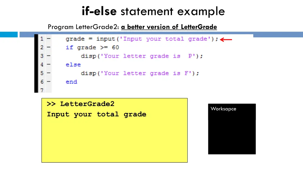 if else statement example 1