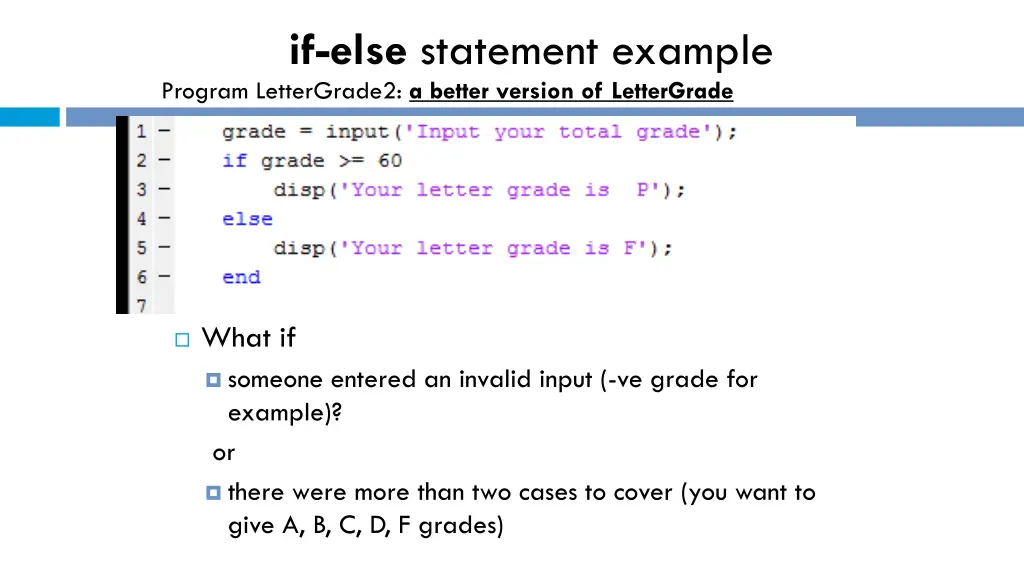 if else statement example 10