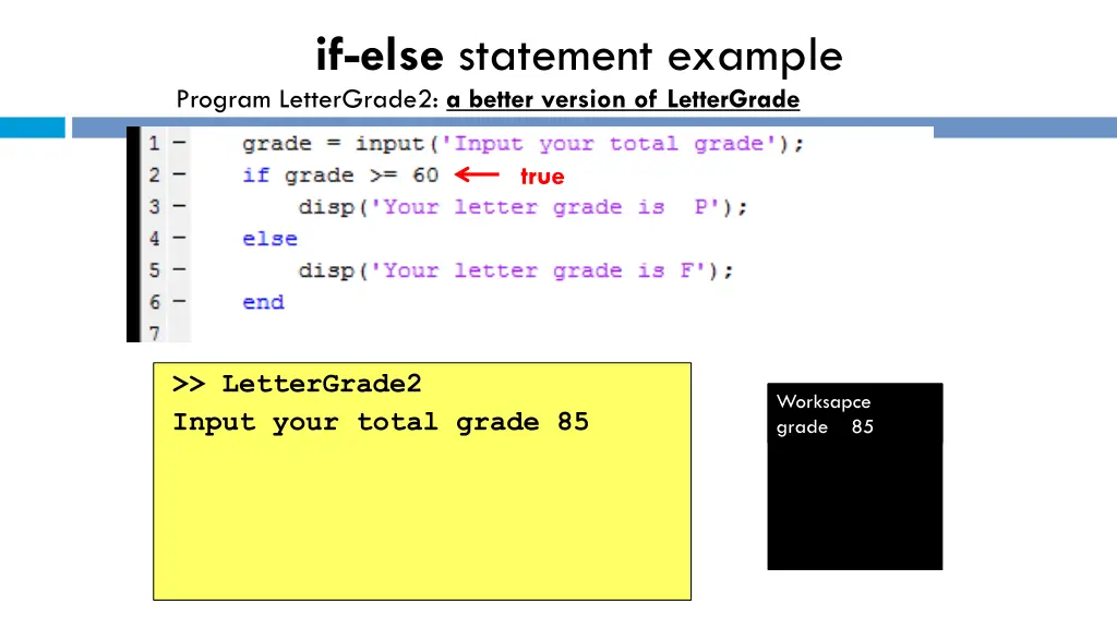 if else statement example 2