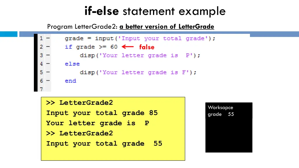 if else statement example 7