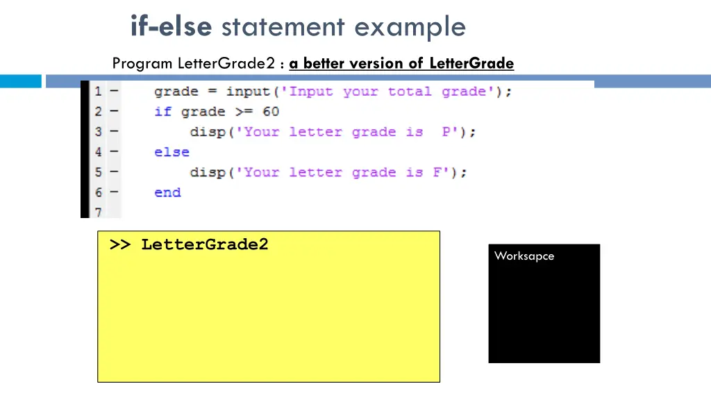 if else statement example