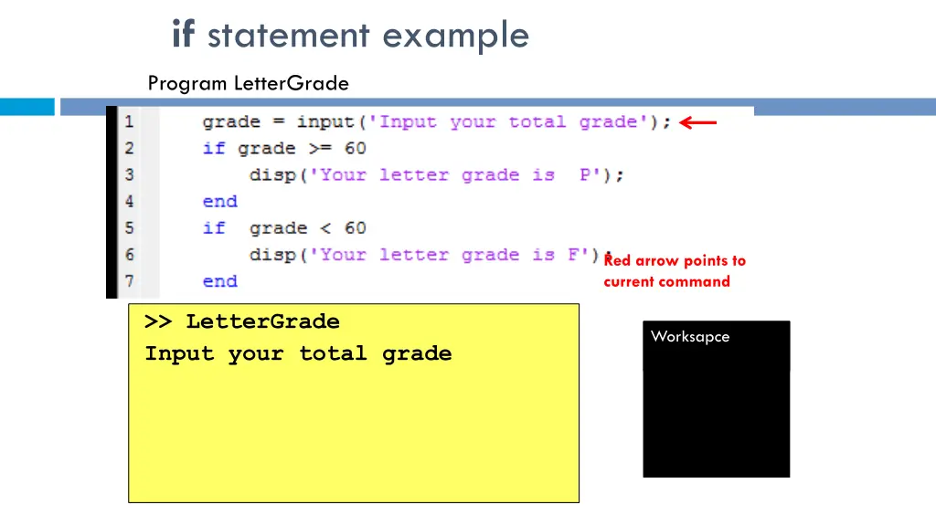 if statement example 1