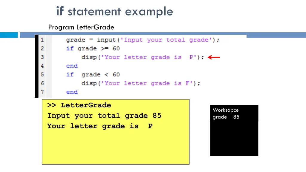 if statement example 3