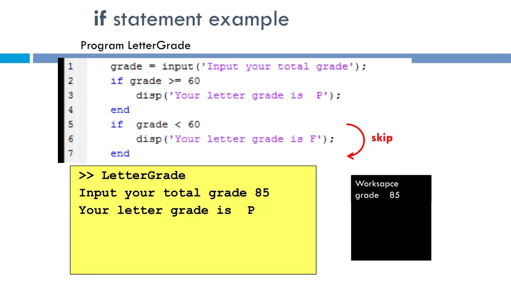 if statement example 5