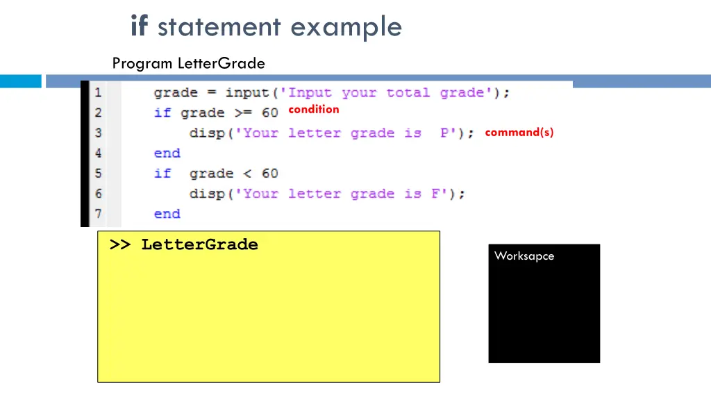 if statement example