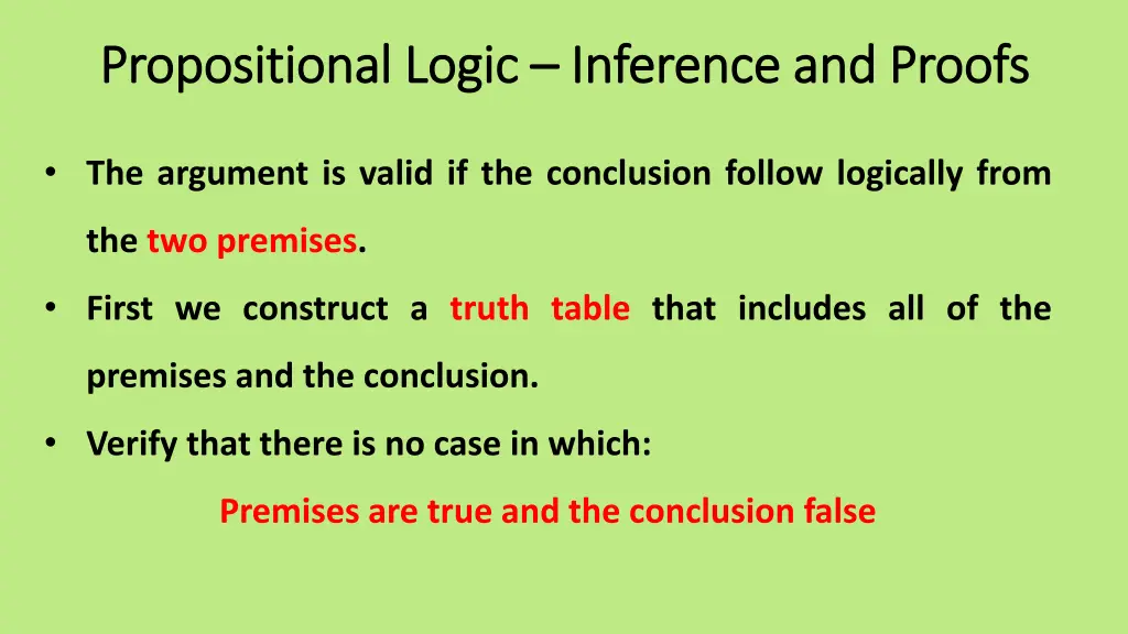 propositional logic propositional logic inference 2