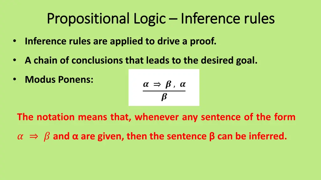 propositional logic propositional logic inference 4