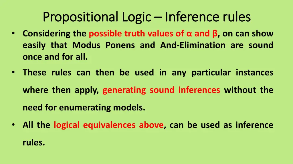 propositional logic propositional logic inference 6