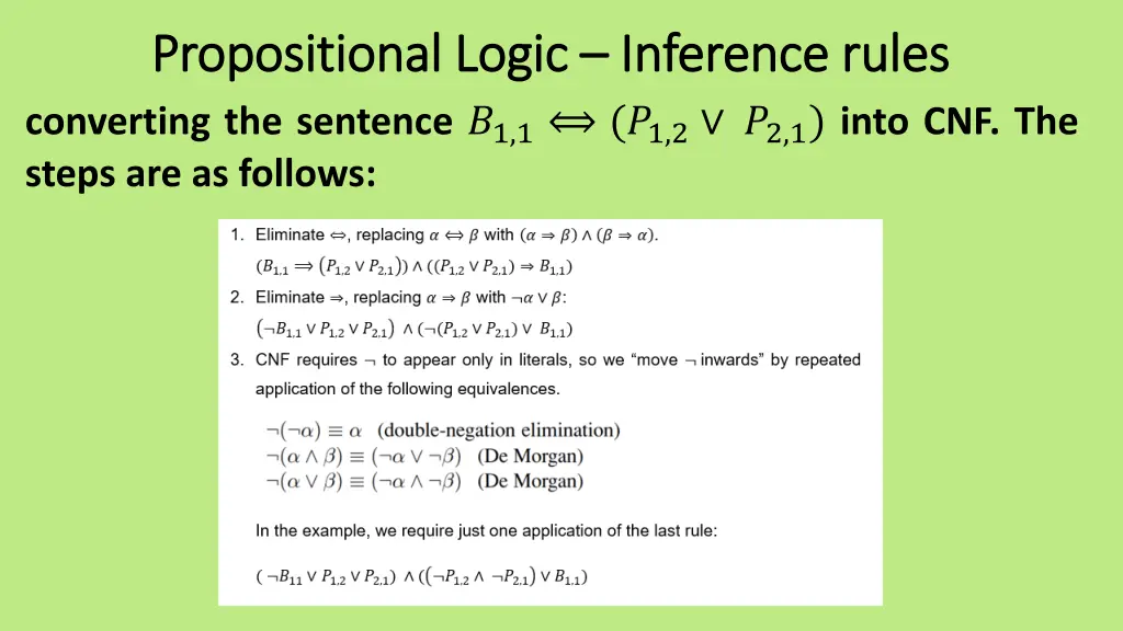 propositional logic propositional logic inference 8