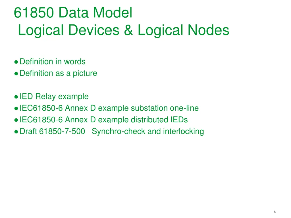 61850 data model logical devices logical nodes