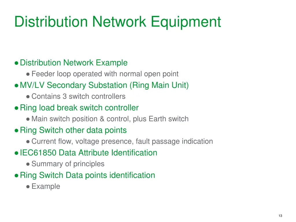 distribution network equipment