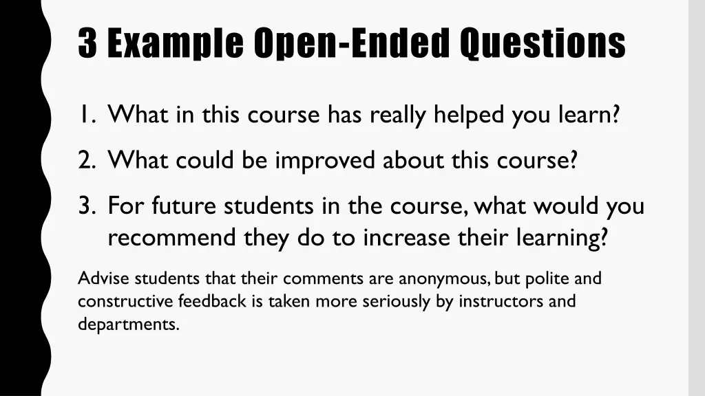 3 example open ended questions