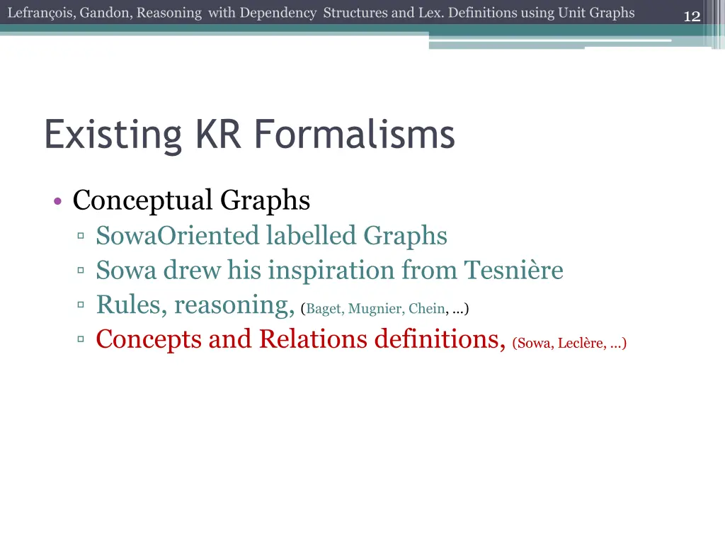 lefran ois gandon reasoning with dependency 10