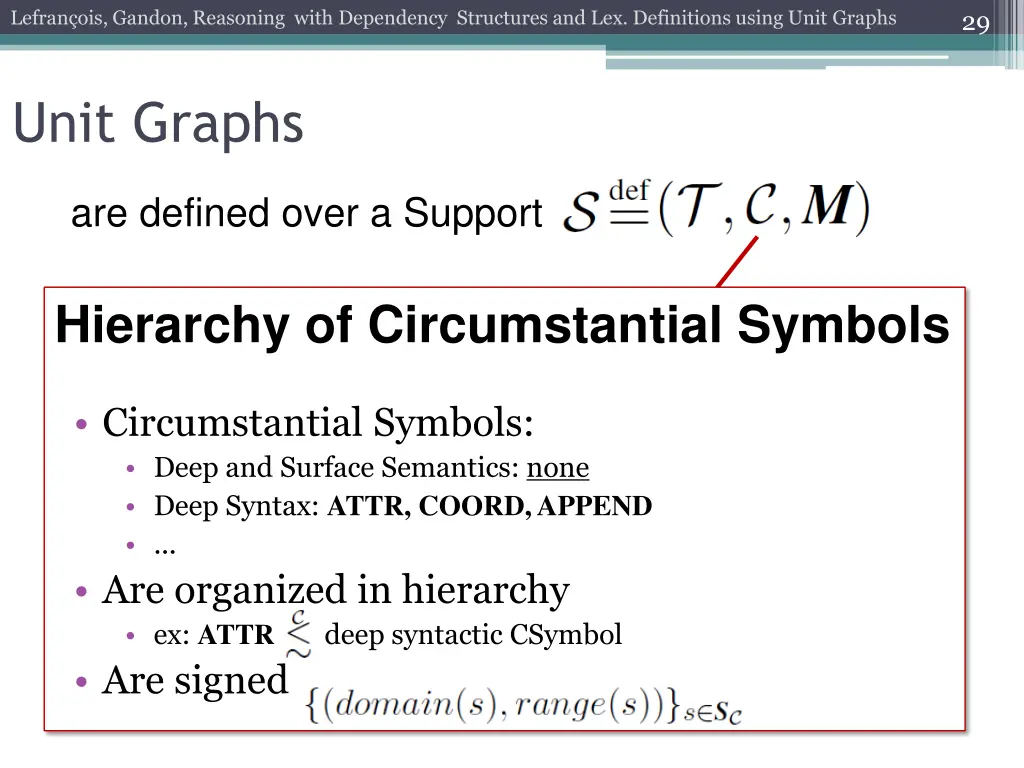 lefran ois gandon reasoning with dependency 26