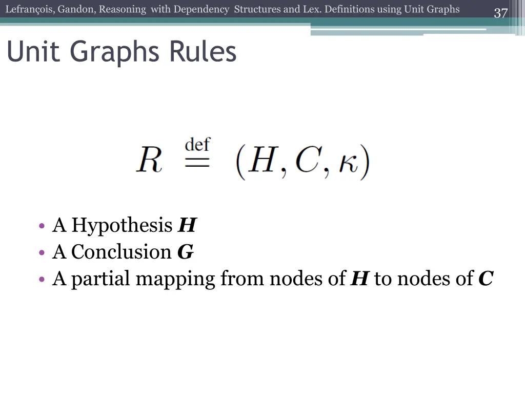 lefran ois gandon reasoning with dependency 33