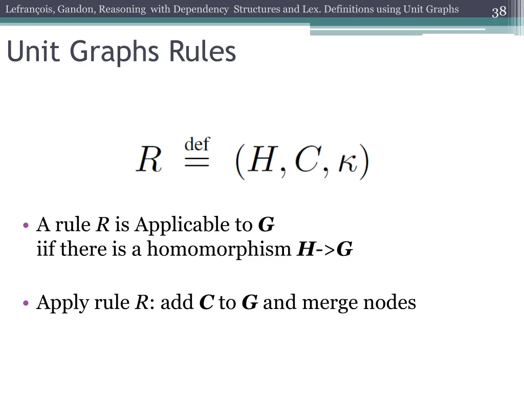 lefran ois gandon reasoning with dependency 34