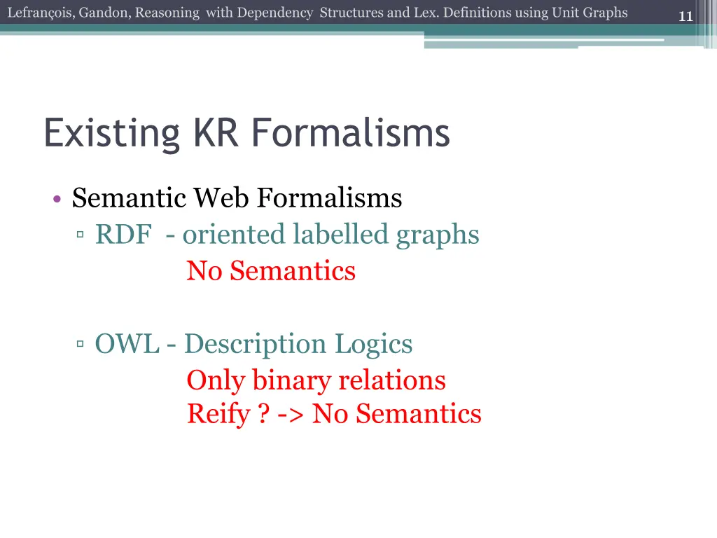 lefran ois gandon reasoning with dependency 9