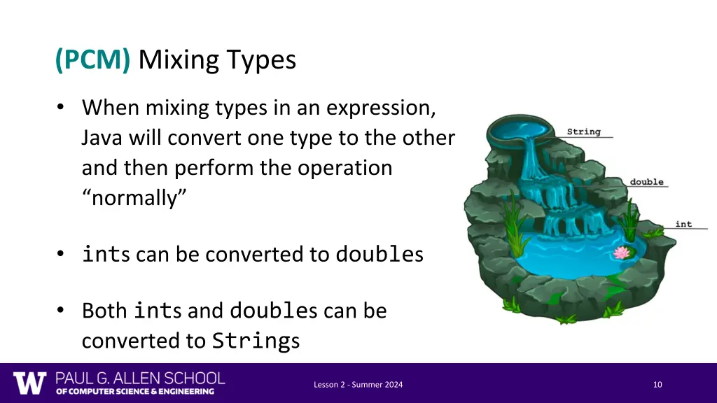 pcm mixing types