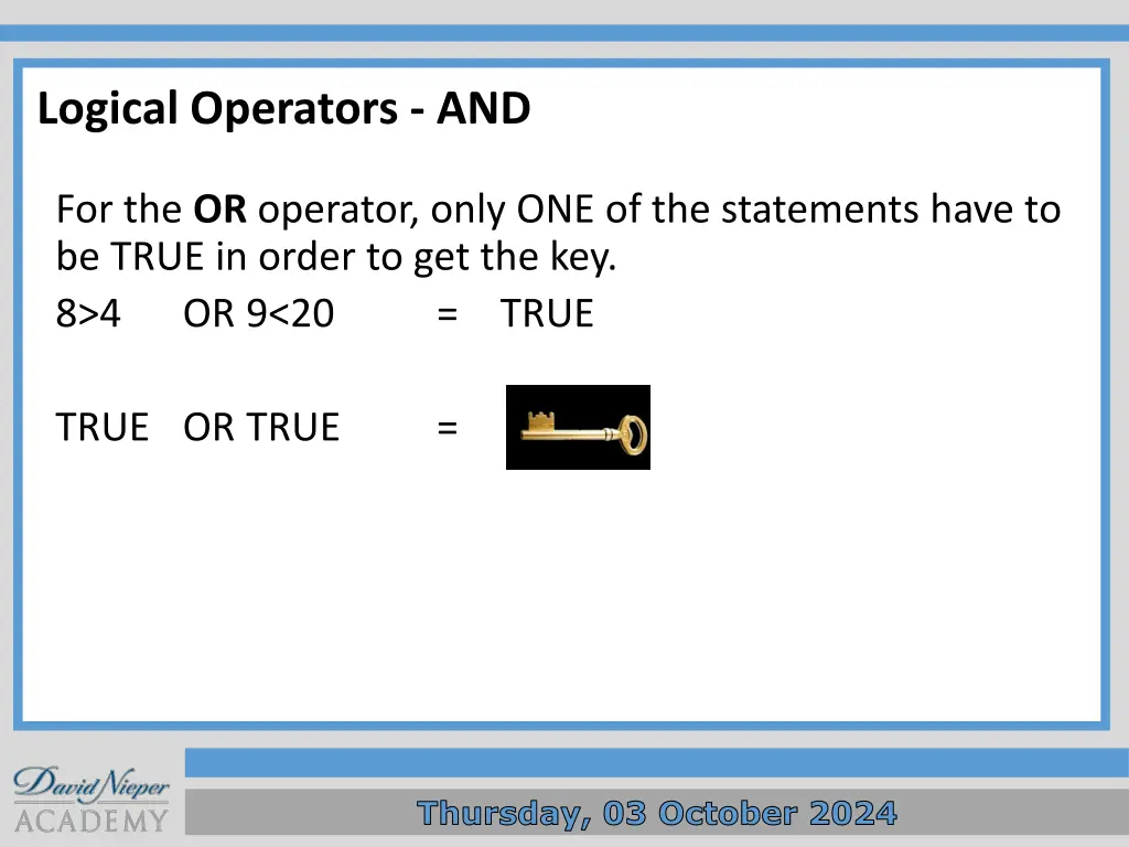 logical operators and