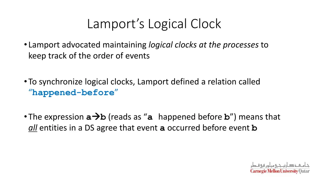 lamport s logical clock