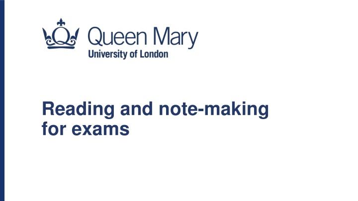 reading and note making for exams