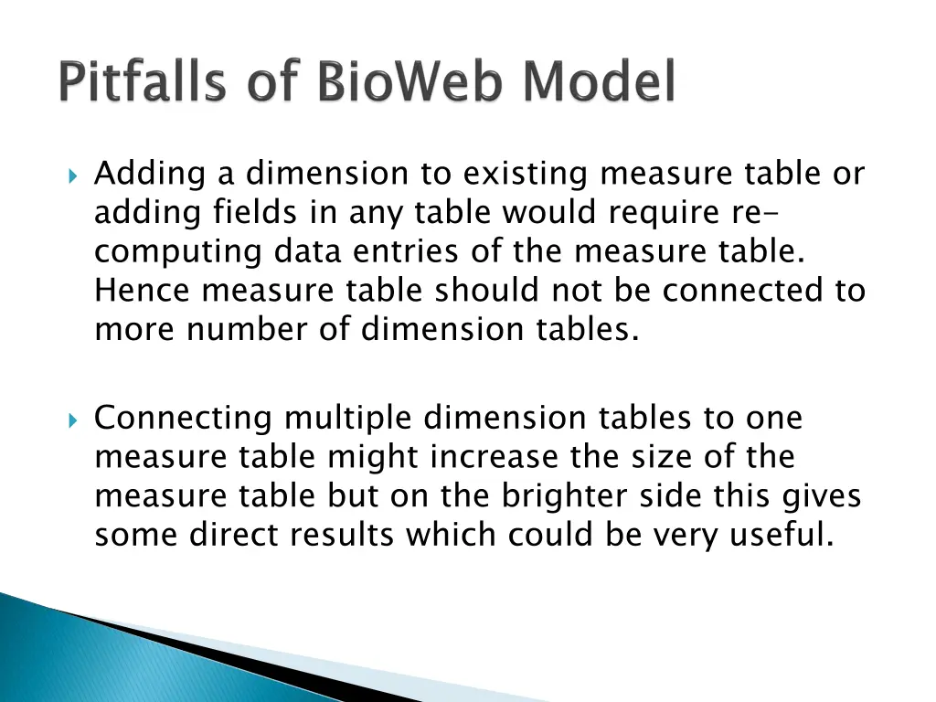 adding a dimension to existing measure table